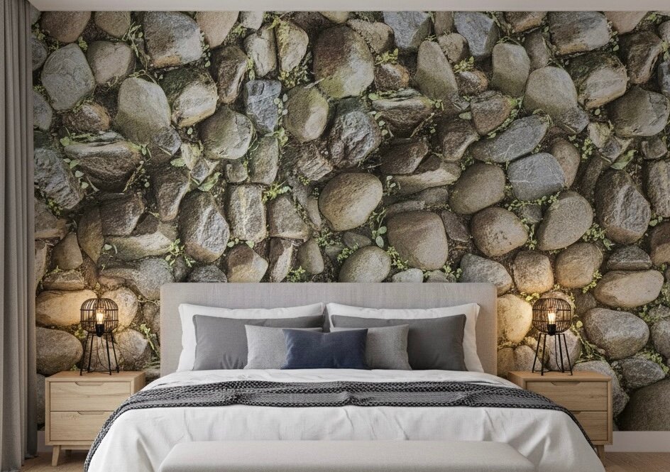 Papier peint pierre adesif