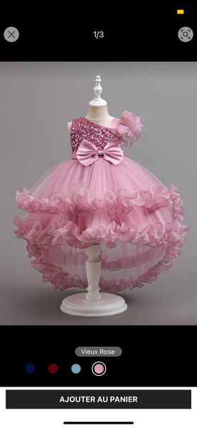 Robe de soirée fille rose
