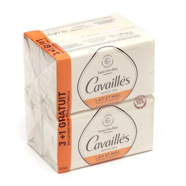 4 Savon Cavaillès Lait et Miel