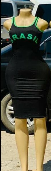 Beautiful and stylish women's dress with open shoulders black