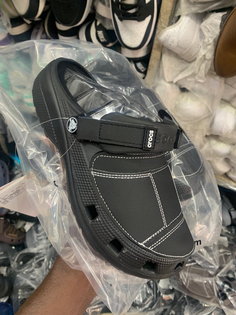 Classic Crocs with a touch of leather