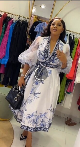 Robe longue imprimée élégante