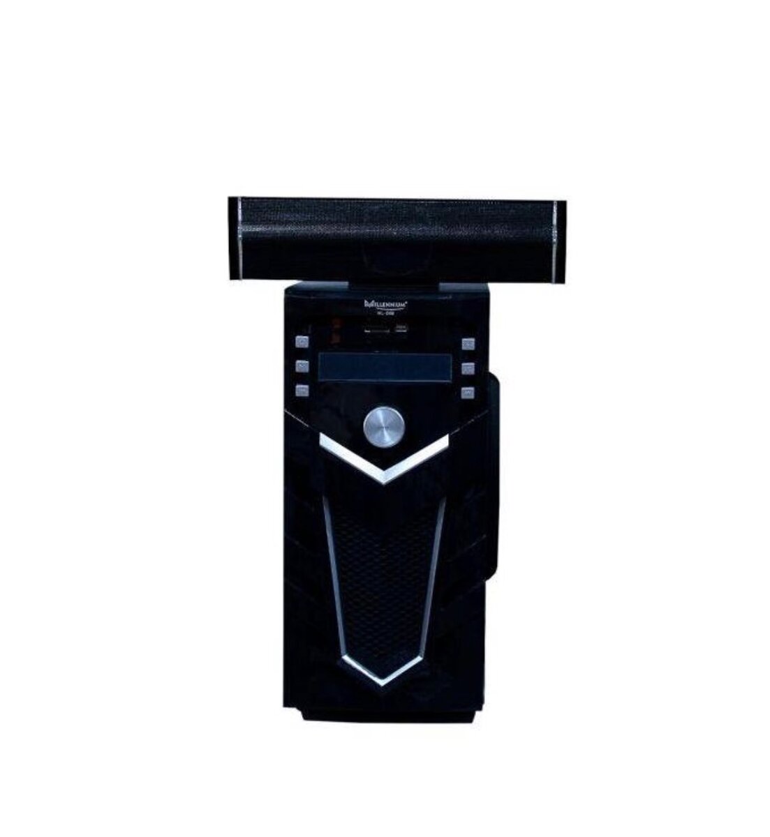 Système audio avec enceintes noires