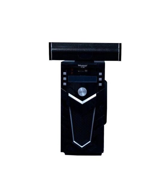 Système audio avec enceintes noires