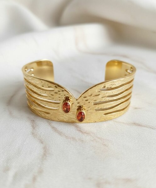 Bracelet manchette doré élégant