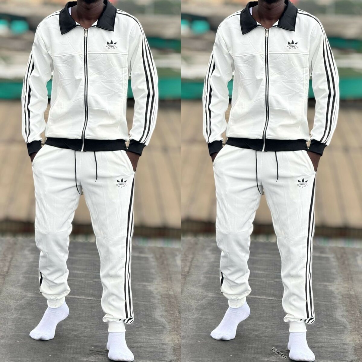 Ensemble de survêtement blanc élégant