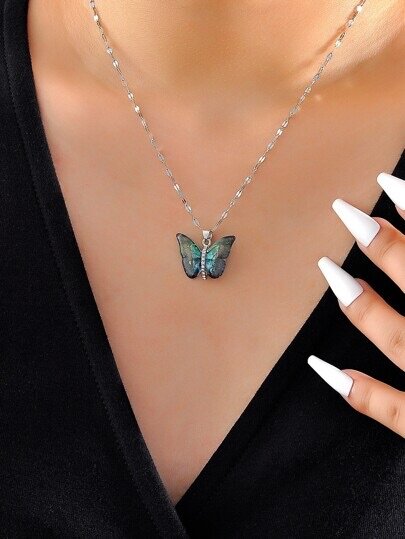 Collier Papillon Coloré