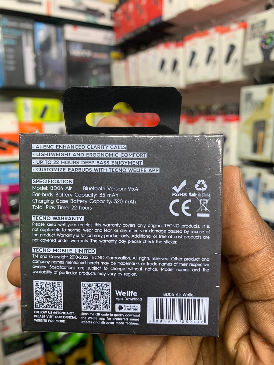 Écouteurs Tecno Buds 4 Air