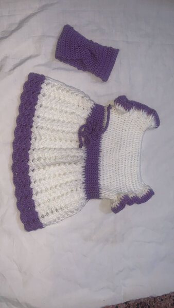 Robe Bébé Tricotée Main