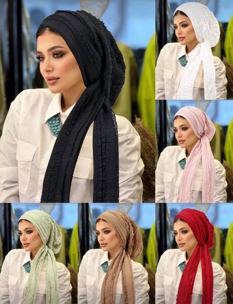 Foulard hijab long en coton