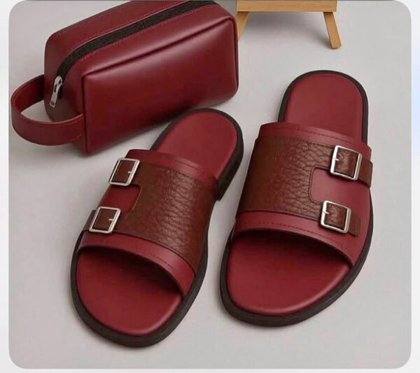 Sandales plates avec sac de luxe