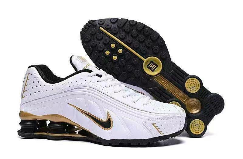 Nike Shox R4 Blanc et Or