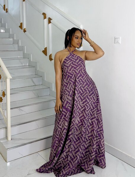 Robe longue imprimée élégante