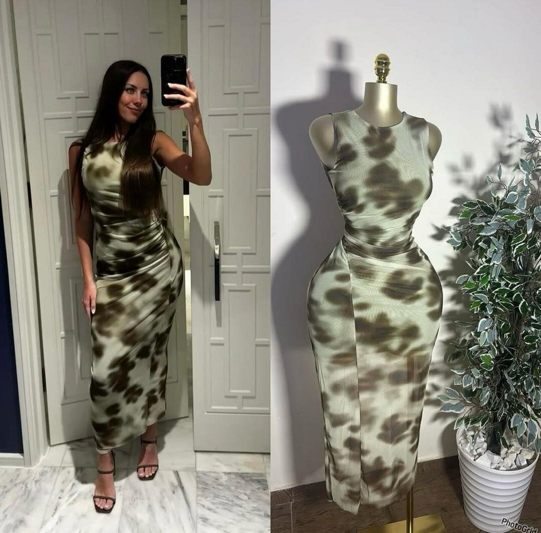 Robe longue glamour florale