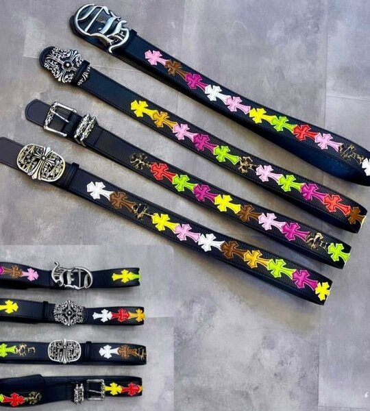 Ceinture en cuir avec motifs