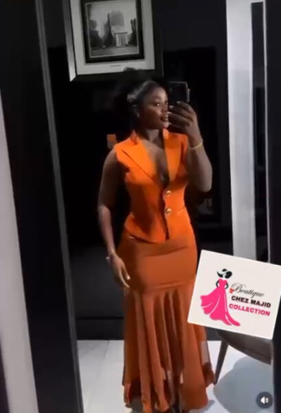 Robe élégante orange