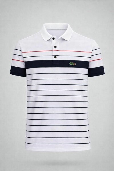 Polo Rayé Lacoste Homme