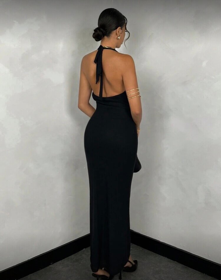 Robe Longue Élegante Noire