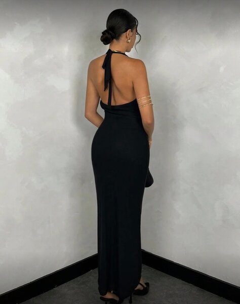 Robe Longue Élegante Noire