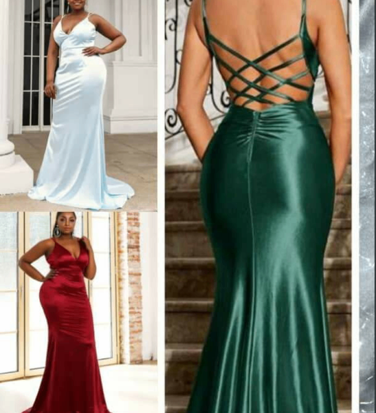 Robe de soirée satin élégante