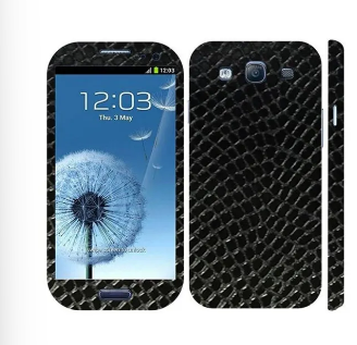 Samsung Galaxy S3 Neo Black Snake Leather Texture Mobile Skin