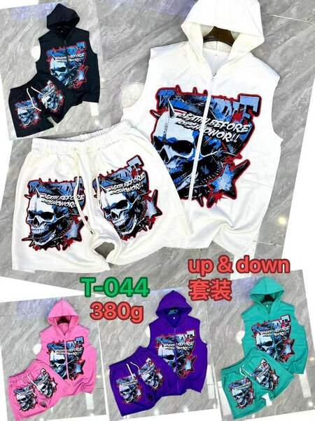 Ensemble à Capuche Imprimé T-044