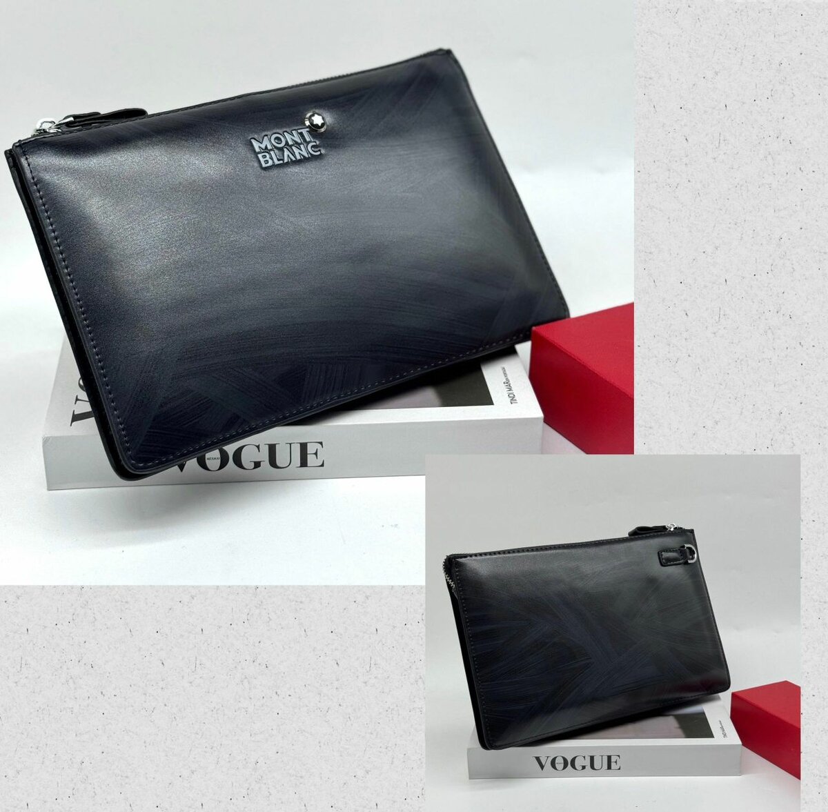 Mont blanc big size leather purses