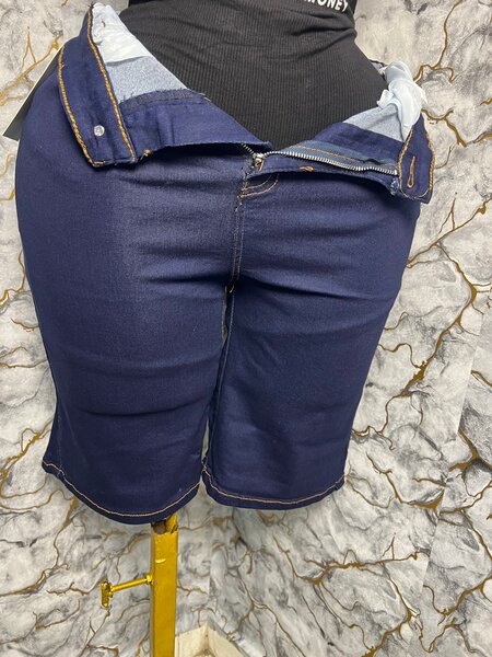 Short en jean taille haute