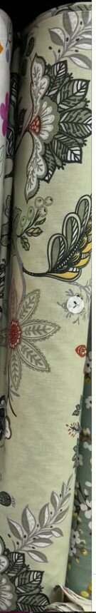 Рулон красивой узорчатой ткани Ранфорс