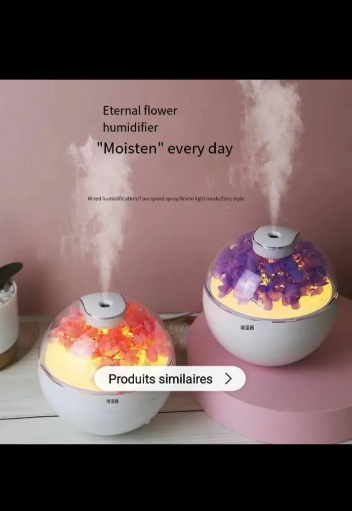 Humidificateur à Fleurs LED