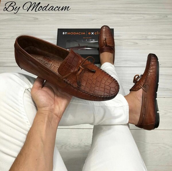 Mocassins en cuir pour hommes