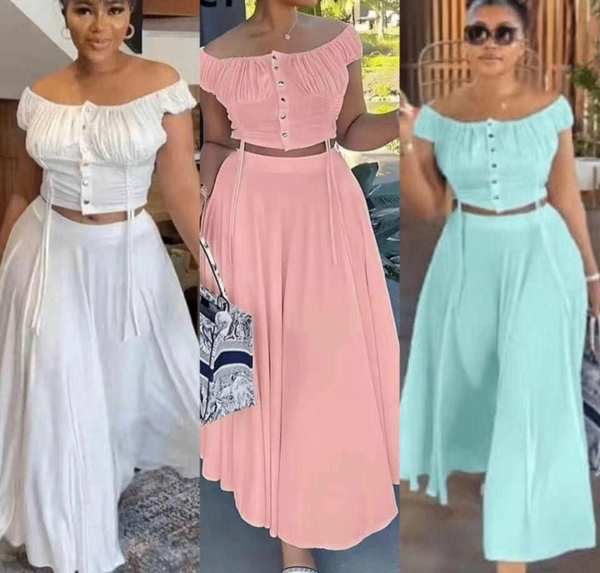 Ensemble chic avec jupe longue