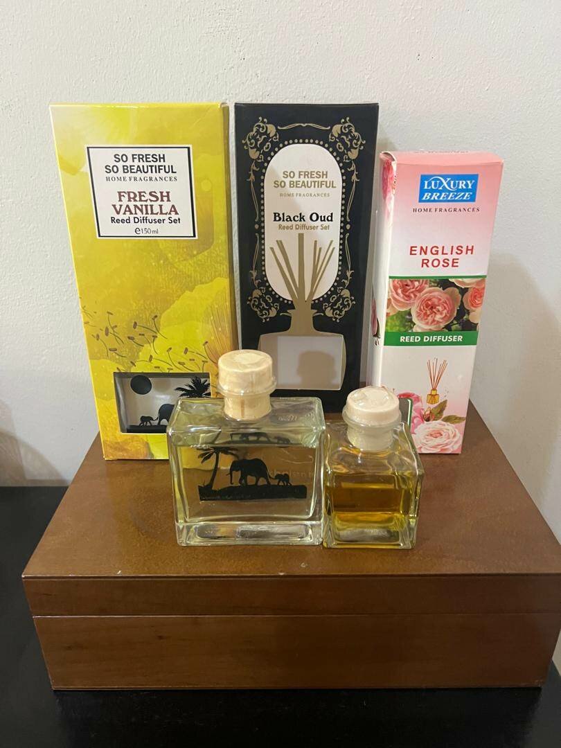 Fresh Vanilla, White Oud, Black Oud Reed Diffusers