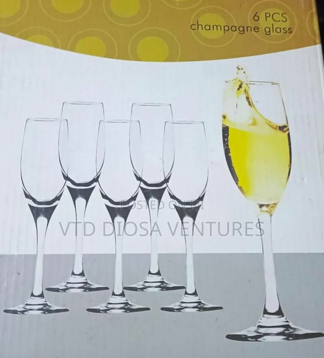 6 pieces champagne glasses / flute