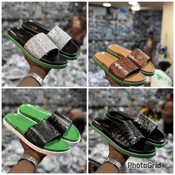 Claquettes confort croco