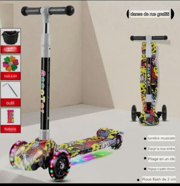 Trottinette Graffiti Pliable Enfant
