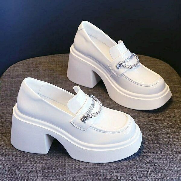 Chaussures à plateforme blanches pour femmes