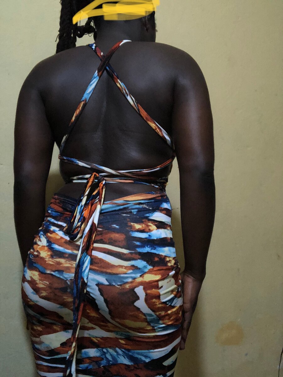 Robe dos nu multicolore chic