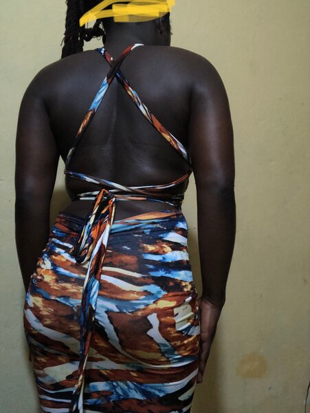 Robe dos nu multicolore chic