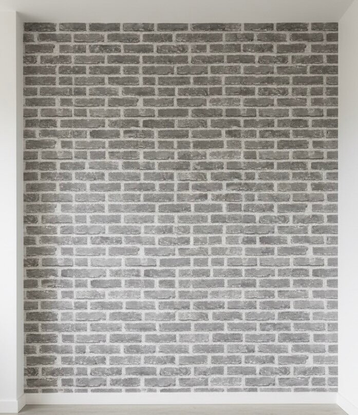 Papier peint brique grise moderne