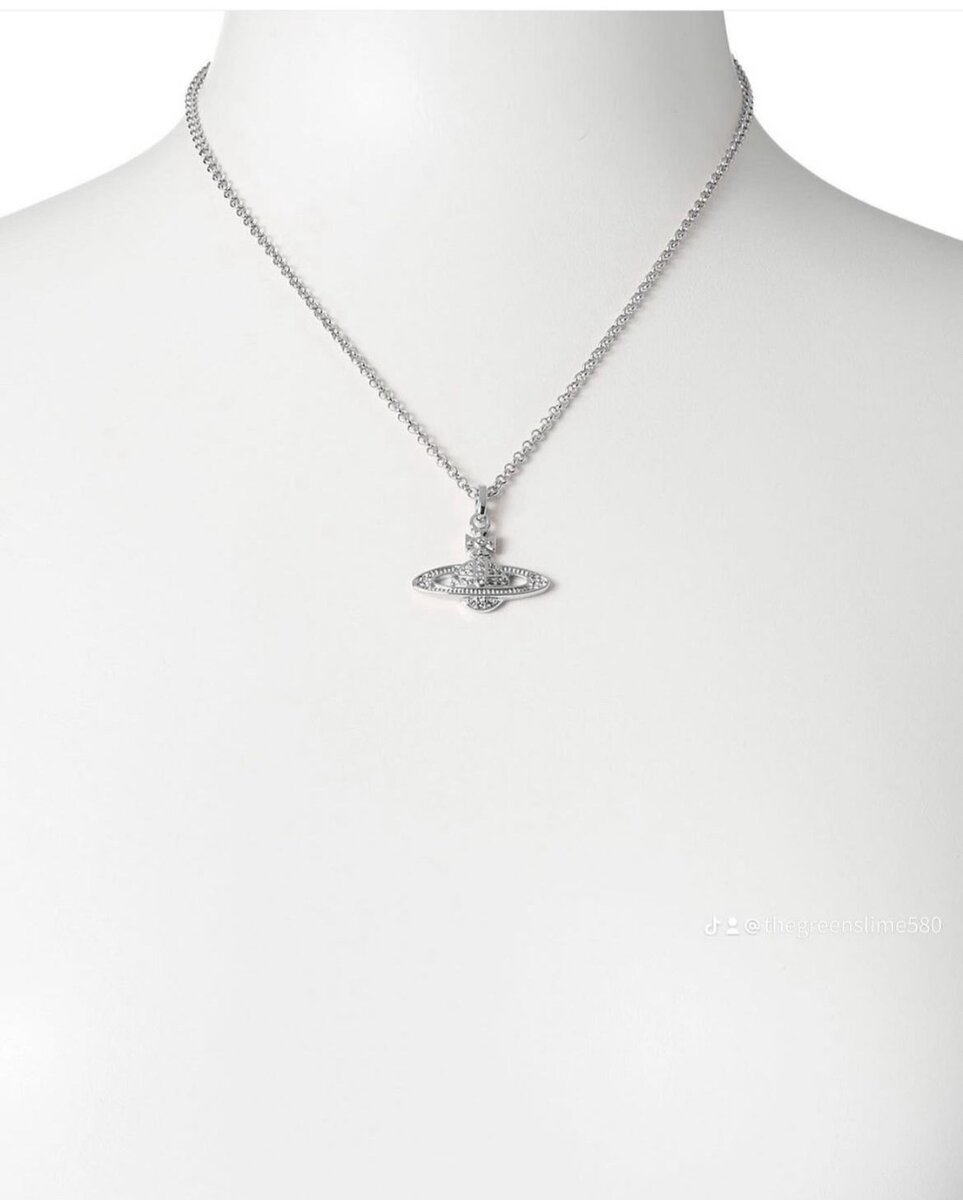 Collier Pendentif Planète Argent