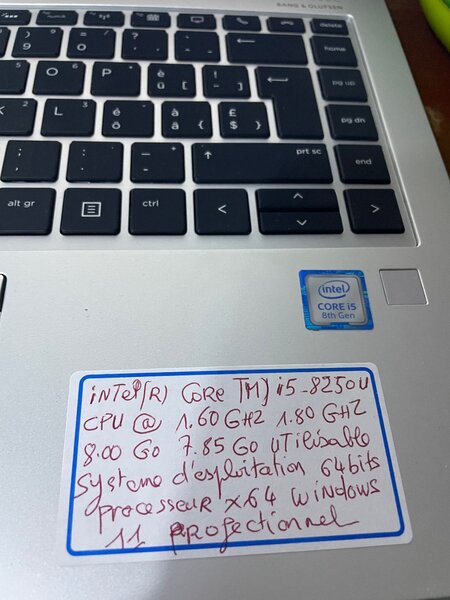 Ordinateur Portable Core i5 8e Gén