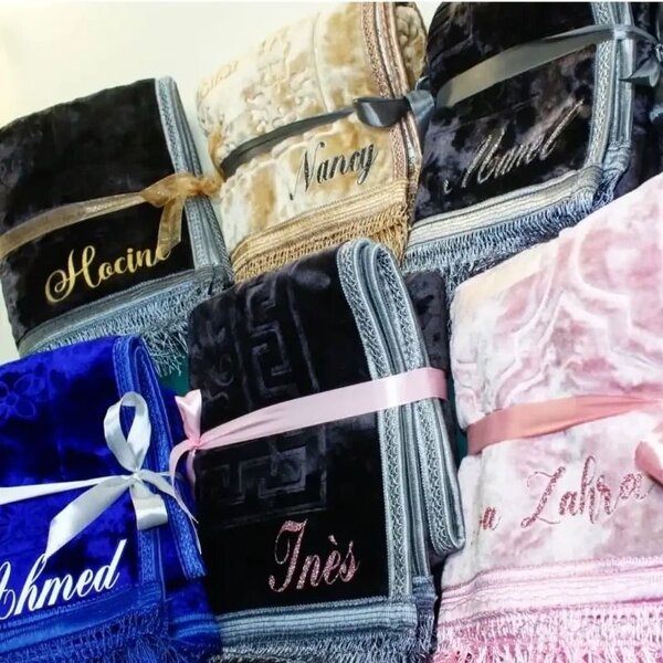 Plaid en velours personnalisé