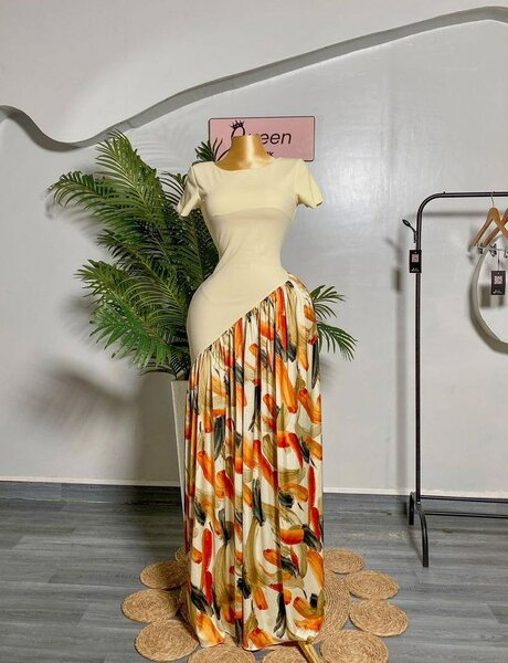 Elegant Asymmetrical Maxi Dress