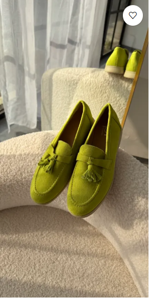 Emily Green Suede Tassel Loafers