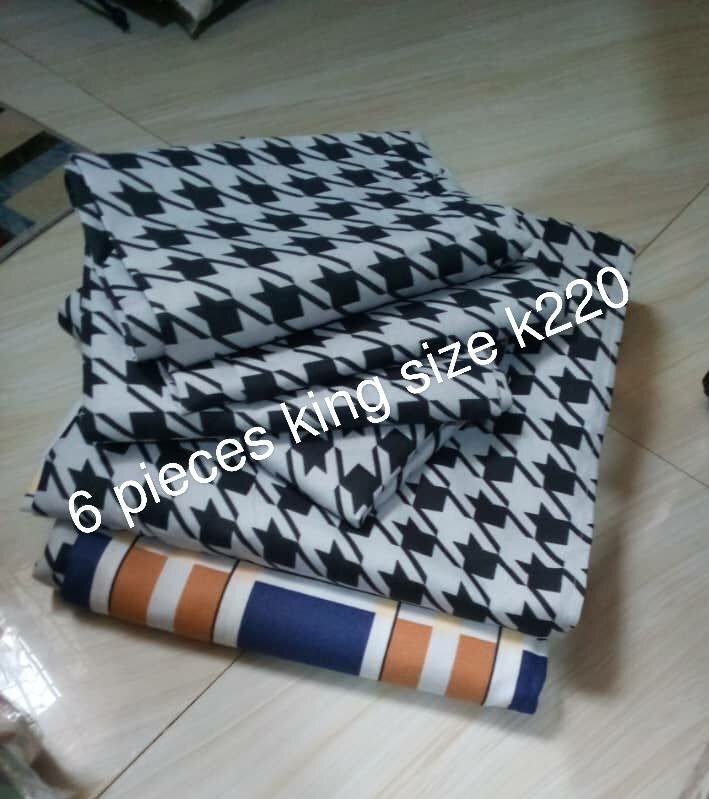 Bed linen set (6 pieces, king size)