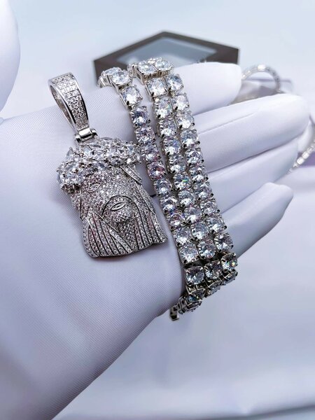 Iced out Diamond Zirconium Neckpiece chain