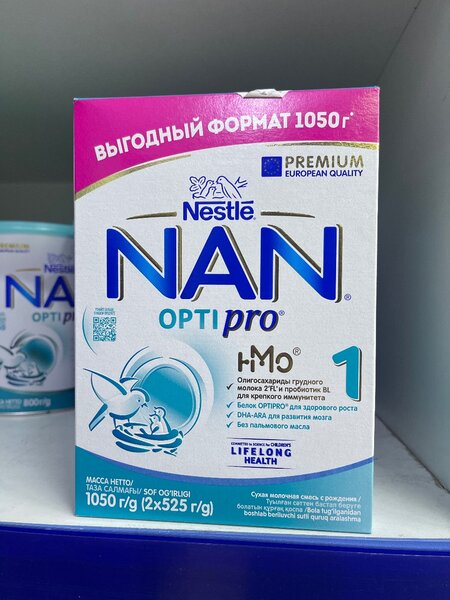 NAN 1 молочная смесь (1050гр)