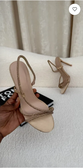 Omolara Gold Diamanté Sling Back