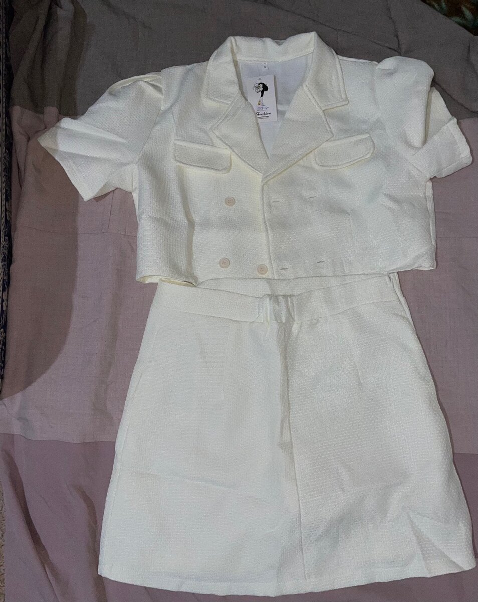 Юбка и пиджак под твид